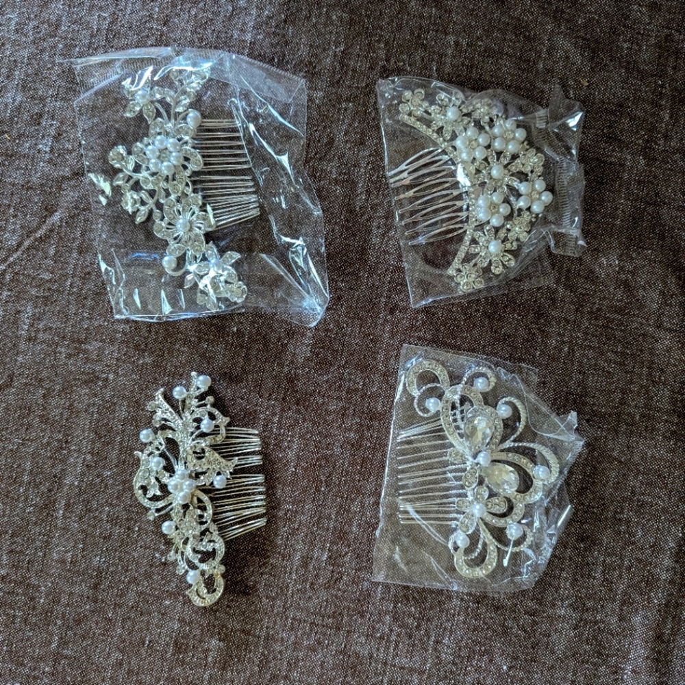 4 piece Women's Wedding Hair Pieces NEW - Picture 1 of 5